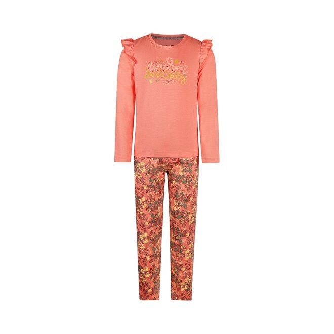 Charlie Choe Mädchen Homewear Set Korallenrosa Blume