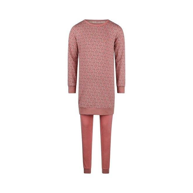 Charlie Choe Mädchen Long Pullover Set Rosa Hellviolett