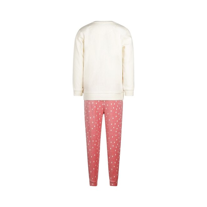 Charlie Choe Meisjes Velours Set Roze Off White Wolken