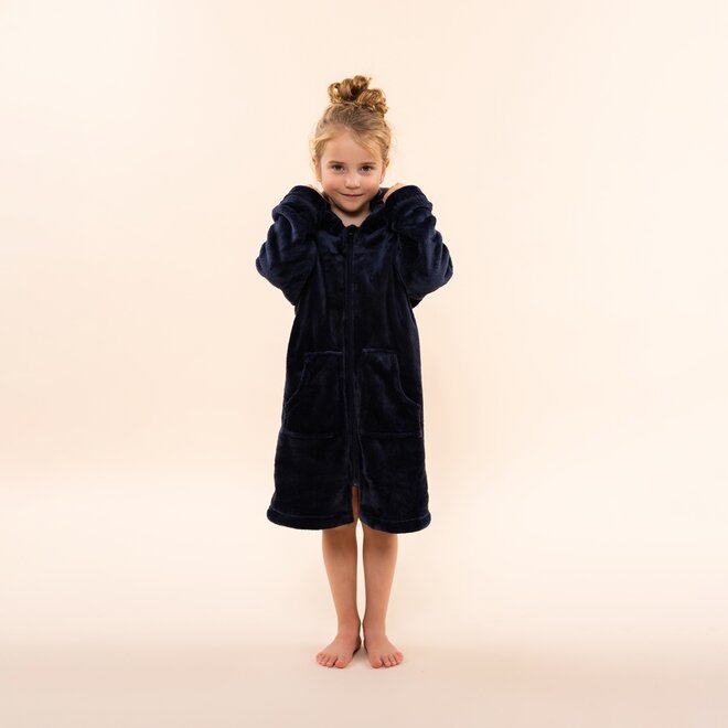 Charlie Choe Unisex Jongens Meisjes Badjas Navy