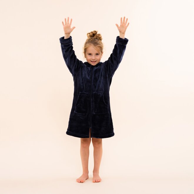 Charlie Choe Unisex Jungen Mädchen Bademantel Navy