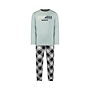 Charlie Choe Jungen Pyjama Set Hellblau Navy Kariert