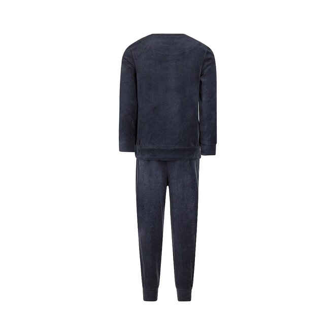 Charlie Choe Jongens Velours Set Navy Leeuw