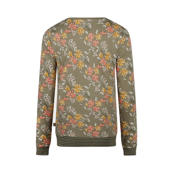 Charlie Choe Dames Pullover Groen Bloem