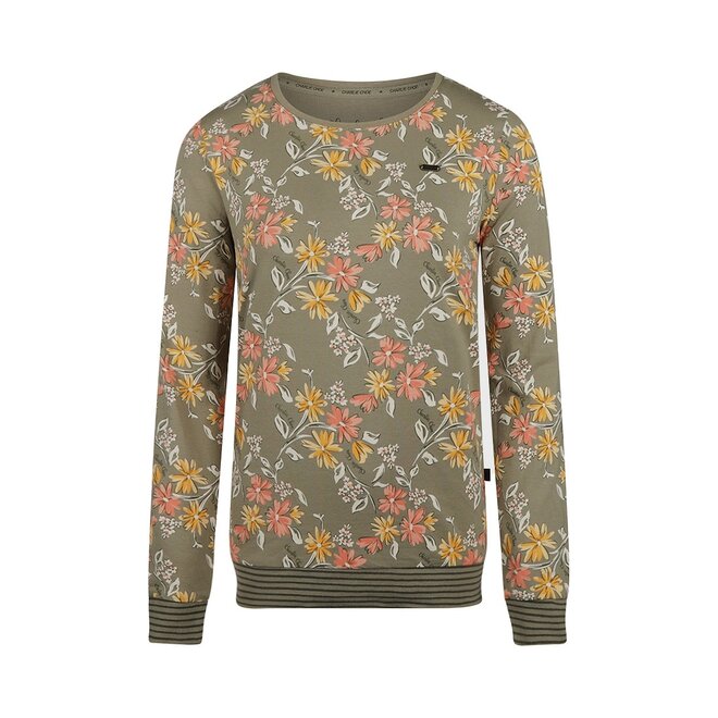 Charlie Choe Women's Pullover Green Flower
