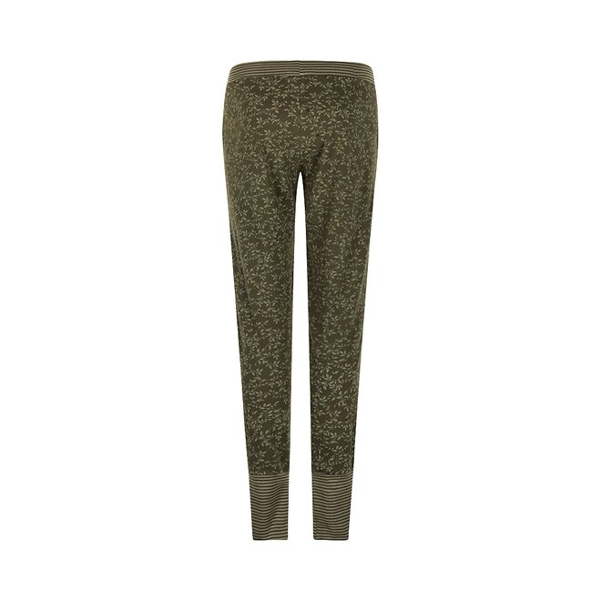 Charlie Choe Women's Pyjama Trousers Dark Green Leaves