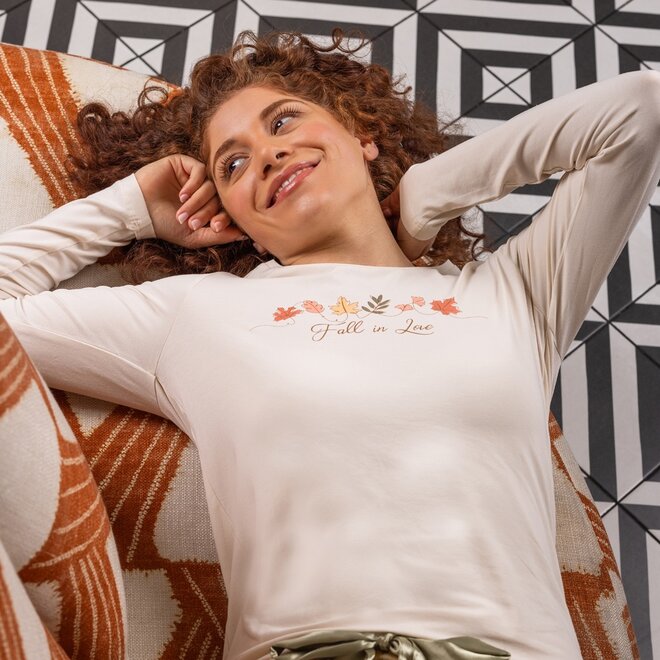 Charlie Choe Women's Long Sleeve Off White Autumn