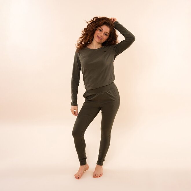 Charlie Choe Damen Leggings Dunkelgrün