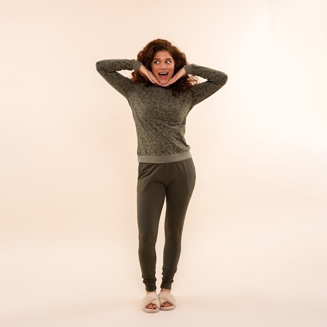 Charlie Choe Damen Leggings Dunkelgrün