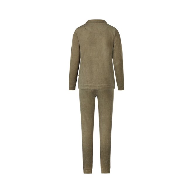 Charlie Choe Damen Velours Set Grün