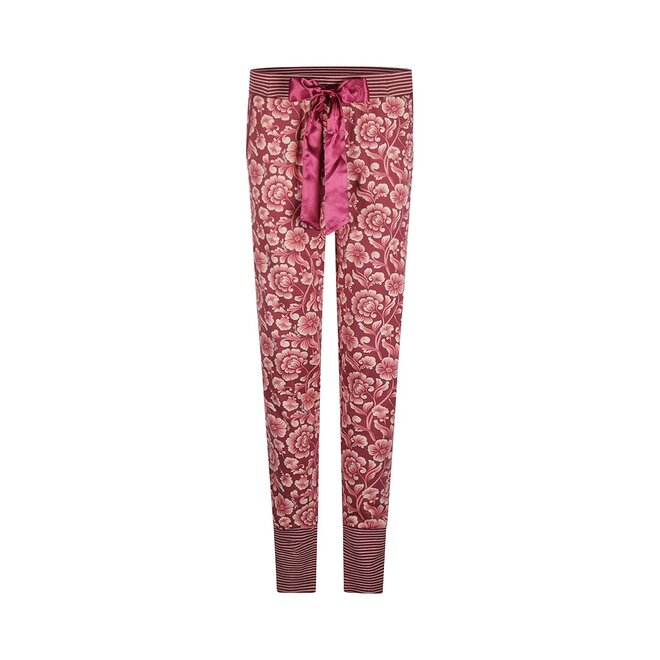 Charlie Choe Damen Pyjamahose Lila Blume