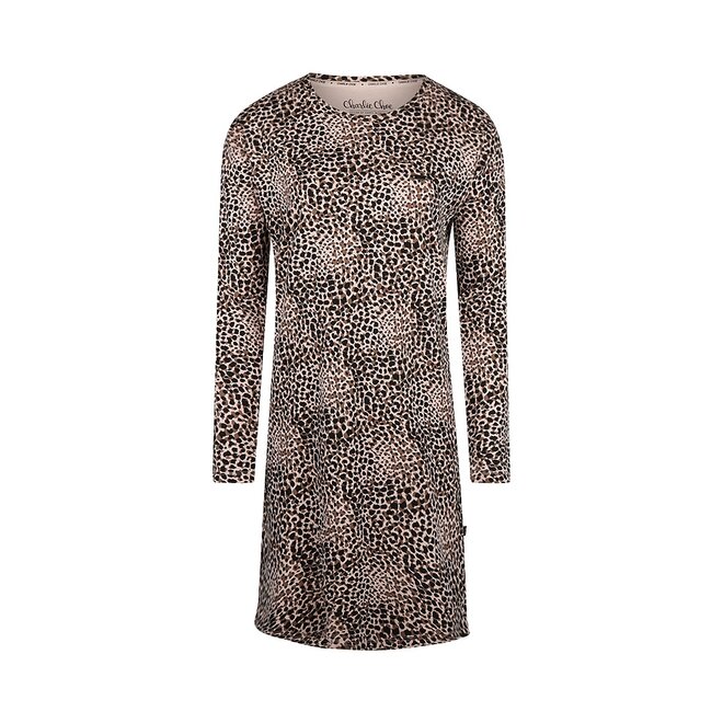 Charlie Choe Dames Bigshirt Lichtroze Panter