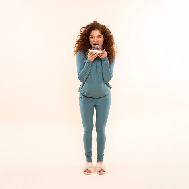 Charlie Choe Dames Legging Groen Blauw
