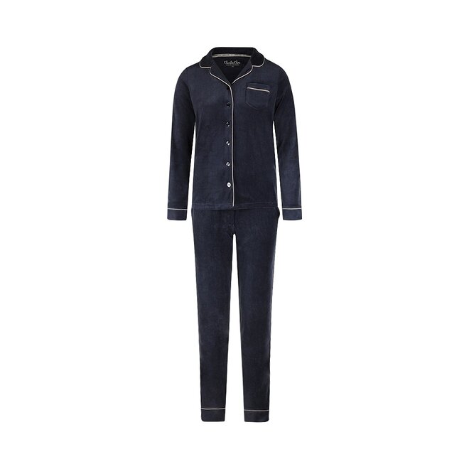 Charlie Choe Dames Velours Set Navy