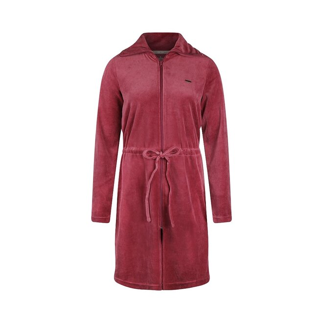 Charlie Choe Damen Velours Bademantel Lila