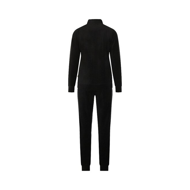 Charlie Choe Damen Velours Set Schwarz