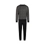 Charlie Choe Heren Pyjama Set Zwart Blaadjes
