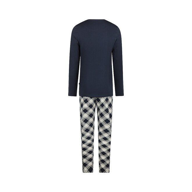 Charlie Choe Heren Pyjama Set Navy Geruit