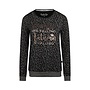 Charlie Choe Dames Pullover Zwart Blaadjes