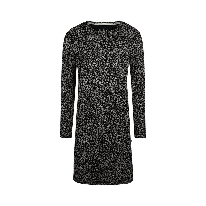 Charlie Choe Dames Bigshirt Zwart Blaadjes