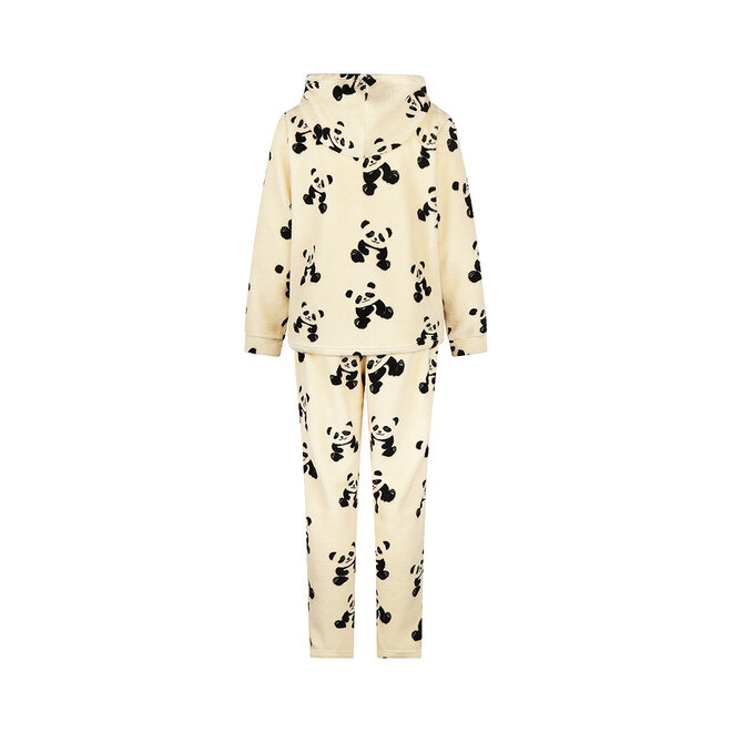 Charlie Choe Dames Comfy Set Off White Zwart Panda