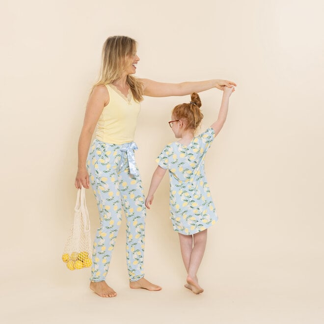 Charlie Choe Girls' Nightdress Light Blue Lemon