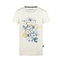 Charlie Choe Damen Pyjama-T-Shirt Weiß Blaue Blumen