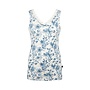 Charlie Choe Women's Lace Top White Blue Flowers