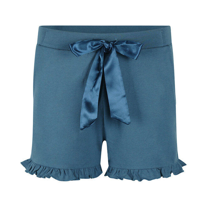 Charlie Choe Dames Ruffle Pyjama Short Navy