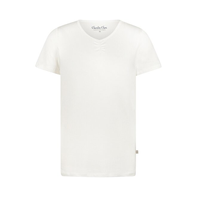 Charlie Choe Damen Pyjama-T-Shirt Weiß