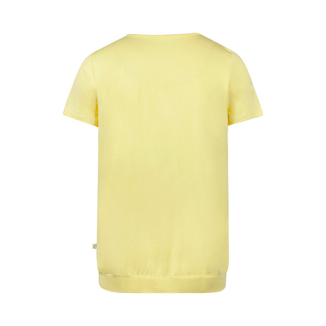 Charlie Choe Damen Boxy Pyjama-T-Shirt Hellgelb