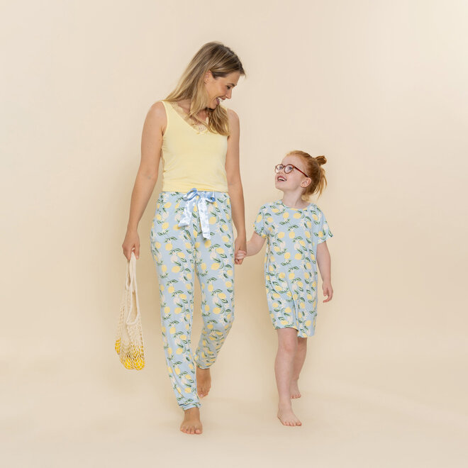 Charlie Choe Women's Pyjama Trousers Light Blue Lemon
