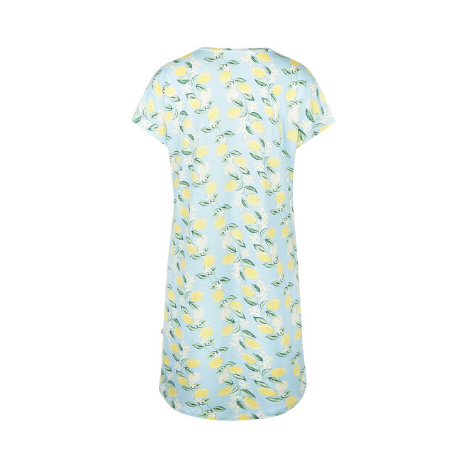 Charlie Choe Women's Pyjama Oversized Shirt Light Blue Lemon
