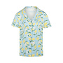 Charlie Choe Women's Ruffle Pyjama Shirt Light Blue Lemon