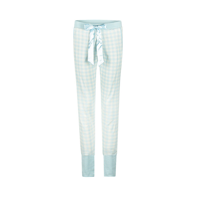 Charlie Choe Women's Lounge Pyjama Trousers Light Blue Check
