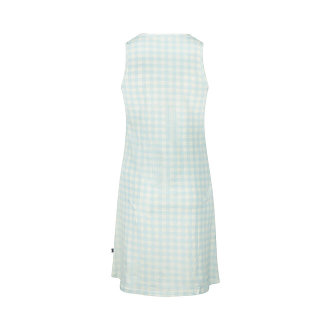 Charlie Choe Women's Pyjama Singlet Dress Light Blue Check