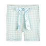 Charlie Choe Dames Pyjama Short Lichtblauw Geruit