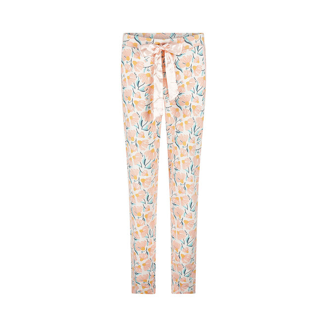 Charlie Choe Damen Pyjama-Hose Hellpfirsich mit Blumenmuster
