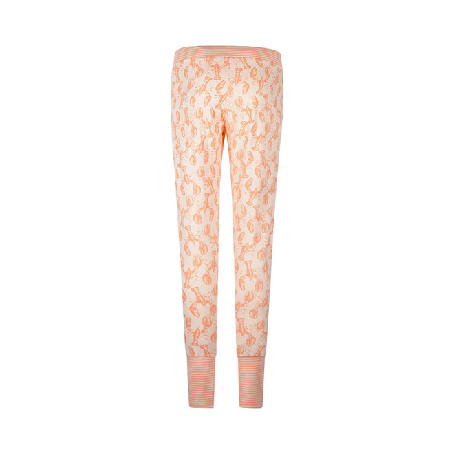Charlie Choe Dames Lounge Pyjamabroek Licht Peach Kreeften