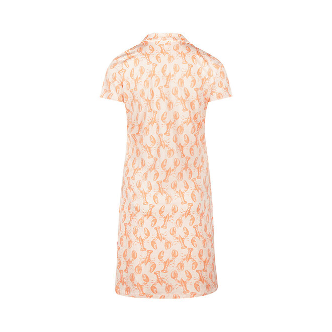 Charlie Choe Dames Nachthemd met kraag Licht Peach Kreeften