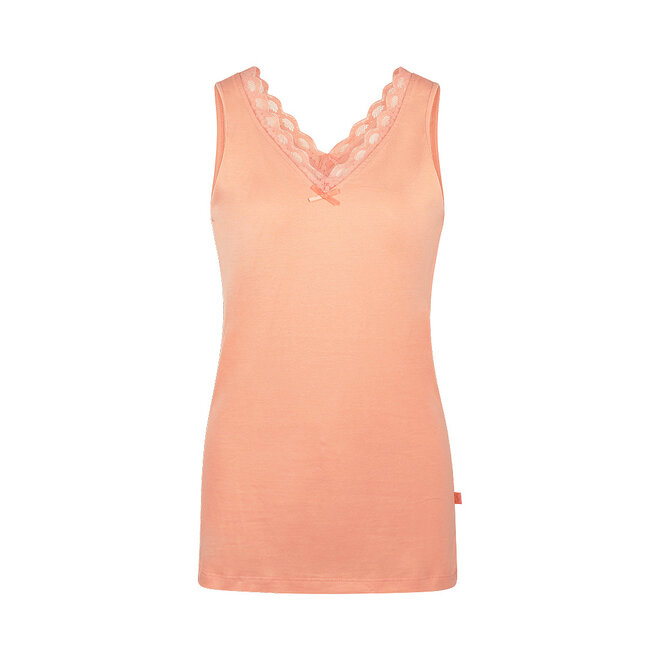 Charlie Choe Women's Pyjama Lace Top Peach