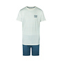 Charlie Choe Men's Pyjama Shorts Set Light Blue Check