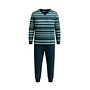 Charlie Choe Herren Pyjama marineblau gestreift