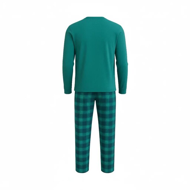 Charlie Choe Men's Pyjama Green Blue Checked
