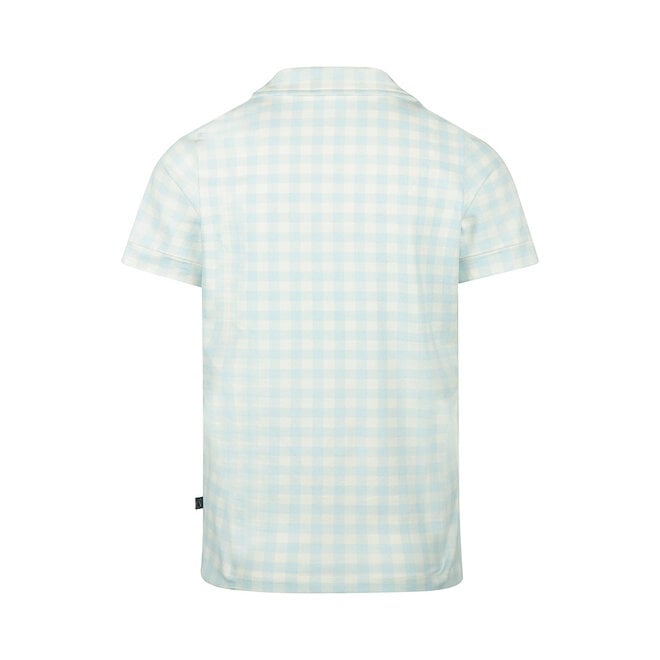 Charlie Choe Women's Pyjama Shirt Light Blue Checked