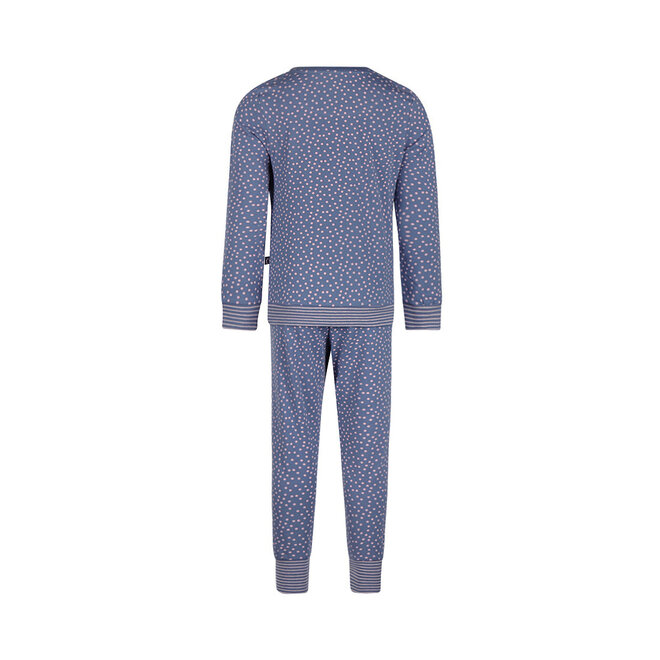 Charlie Choe Mädchen-Lounge-Set Blau-Rosa mit Punkten