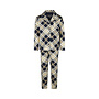 Charlie Choe Girls’ Pyjamas, Navy and Beige Chequered