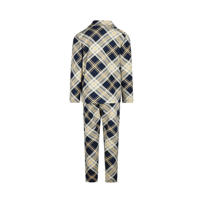 Charlie Choe Girls’ Pyjamas, Navy and Beige Chequered