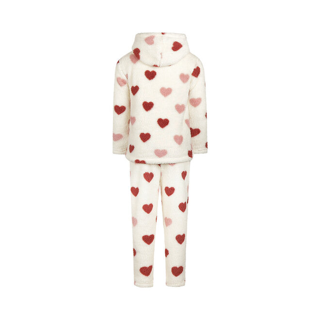 Charlie Choe Girls’ Comfy Set Off-White Hearts