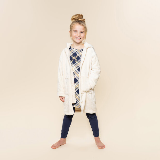 Charlie Choe Unisex-Bademantel, Off-White, flauschig